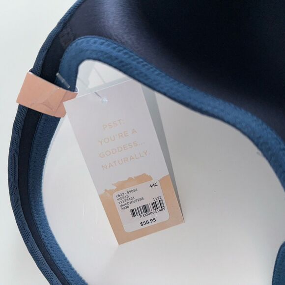 Cacique Blue Lightly Lined T-Shirt Bra NWT Size 44C Underwire Diamond Pattern - Picture 6 of 11